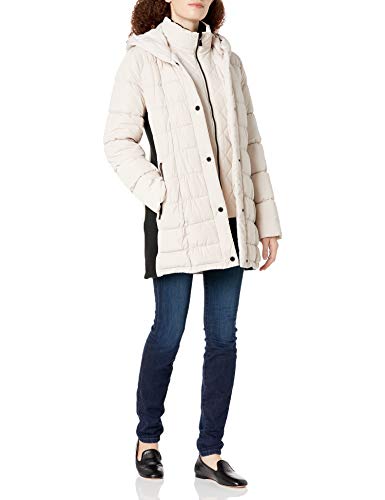 Calvin Klein Womens Petite Walker Polyfill Coat, OYS, PS