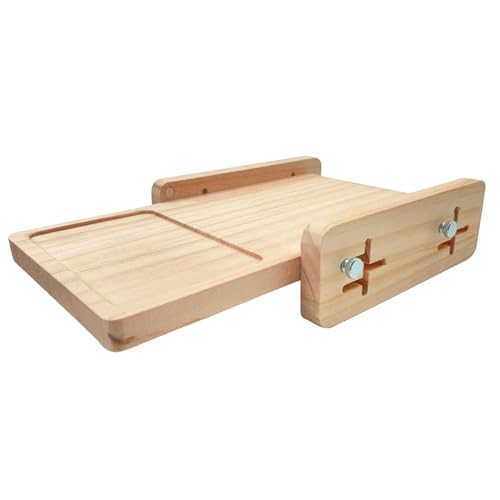 Zuasdvnk Tabla de cortar pan, guía horizontal para cortar pan con bandeja para migas, accesorios para hornear pan, tabla de cortar pan ajustable para el hogar y restaurante