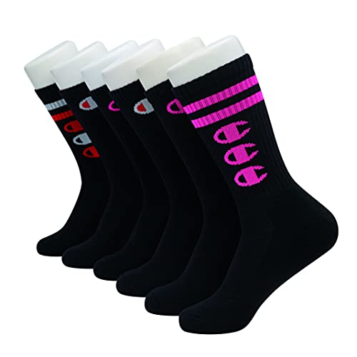 Champion Women's, Double Dry Socks, Crew, Ankle, and No Show, 6-Pack