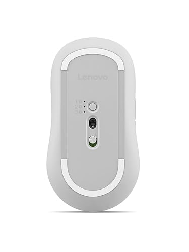 Lenovo Yoga - Souris silencieuse Bluetooth (sans Fil, Ergonomique, ambidextre, capteur Optique IR LED, 6 Boutons, molette défilement, connectivité simultanée, 1 Batterie AA) - Seashell