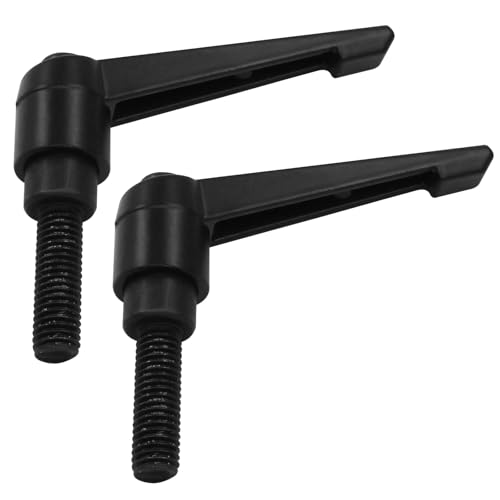 Image of 2Pcs Adjustable Clamping Lever Handle M10 x 32mm Male Thread Adjustable Handles Push Button Ratchet Lever Knob Rotating Screw Handles Bolts with Locking Lever