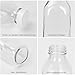 DHSBTLS 4 Pcs Glass Milk Bottles with Lid, 32 oz/ 1L Reusable Glass Milk Container for Fridge to Store Fresh Milk, Airtight Heavy Duty Clear Juice Jar for Juice, Honey, Syrup, Extra 2 Lids& Stickers