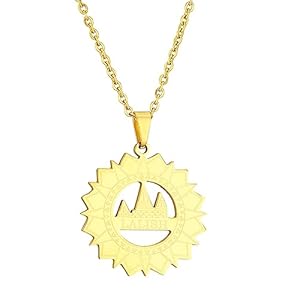 [Njdkadey] Yazedilari Temple Pendant Necklace Stainless Steel Neck Chain Casual Retro Collar Chain Fashionable Jewelry Piece Gift Geometric Ethnic Neck Chain