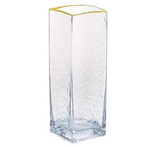 Vaas voor Bloemen Hammer Patroon Gold-omrande grote vaas Europese Modern Living Room Home Decoration Jewelry (Size : B)