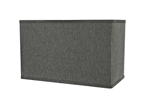 Image of Aspen Creative 36007A Transitional Rectangular Hardback Shape Spider Construction Lamp Shade in Grey, (8+16) inchTop x (8+16) inchBottom x 10 inchHeight
