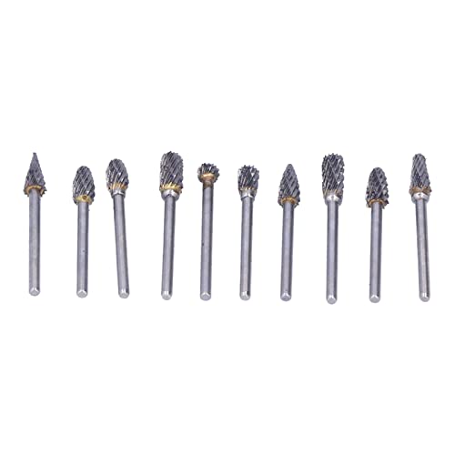 Set de 10 fresas rotativas de carburo para madera miniatura 3