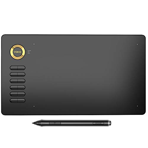 HXC - Tableta gráfica de 10 x 6 Pulgadas Profesional, con sensibilidad a la presión 8192 P002, lápiz sin batería, Interfaz Tipo C, Compatible con Windows y Mac (VEIKK) A15