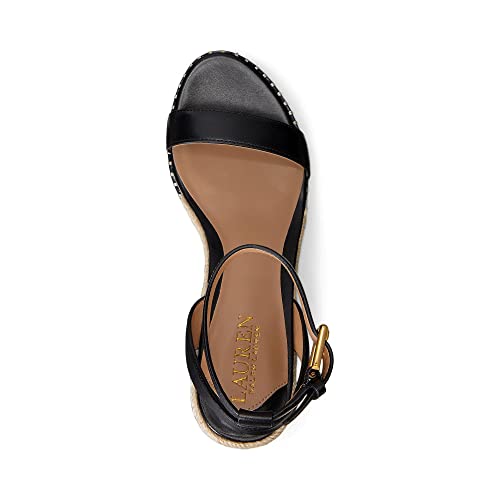 Image of Lauren Ralph Lauren Hilarie Burnished Leather Espadrille