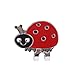 Golf Hut Clip, Marienkäfer Ballmarker Magnetisch Set Cute Geschenk Mütze Geschenke Herren Damen Kinder Golfer Zubehör Marker Clamp Golfhandschuhe Hüte Taschen Kappen Metall Mini Visier Outdoor Sport
