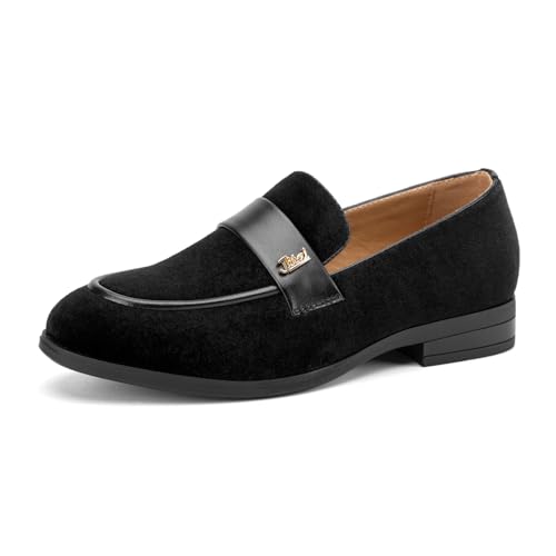 Image of JITAI Boys Dress Loafers for Weddings & School, Breathable Slip-On Leather Tuxedo Shoes, Toddler to Preteen