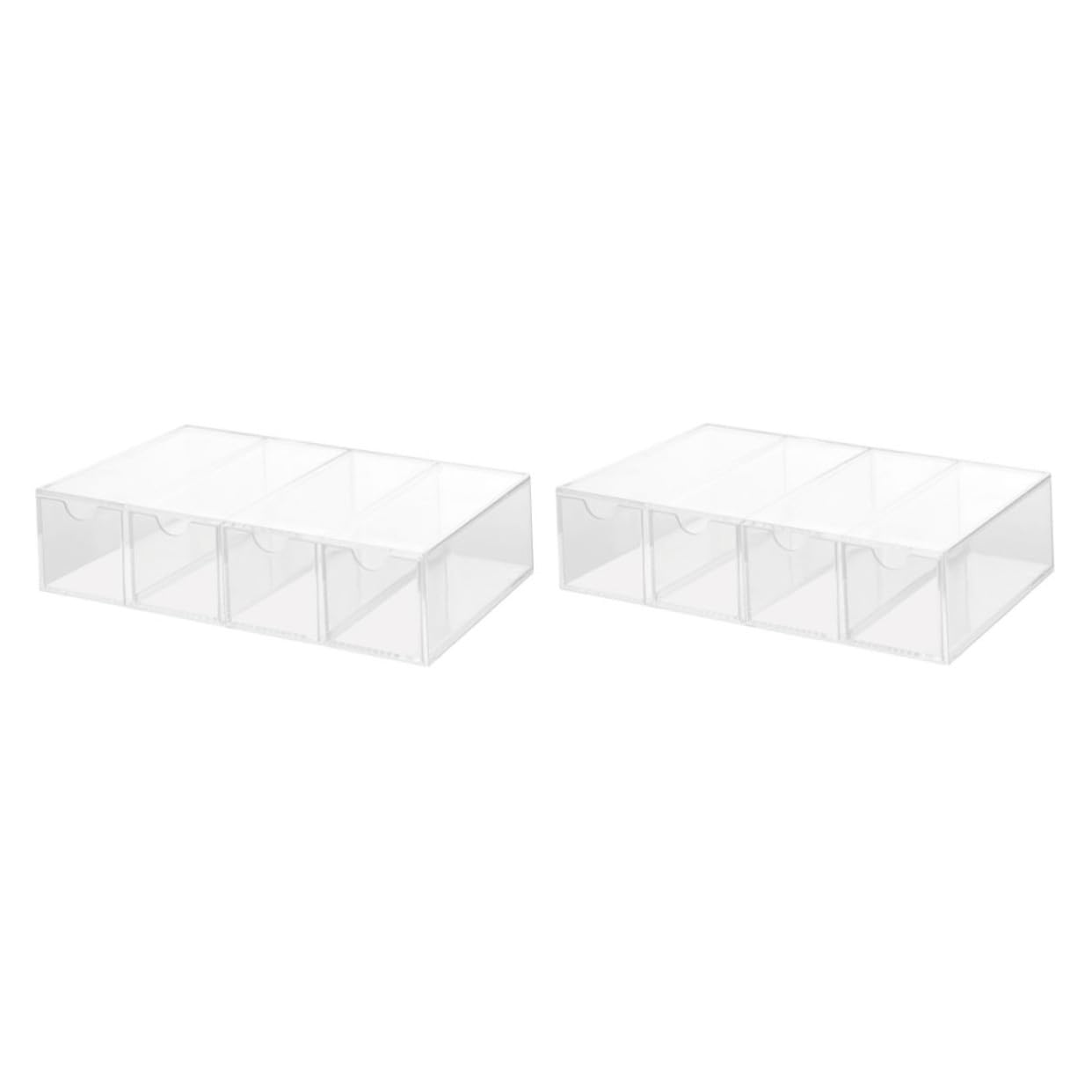ibasenice Caja Expositora de Gafas de PS Transparente 2 Unidades, Diseño Simple para Almacenar y Exhibir Gafas en Tiendas o Escaparates