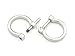 CRAFTMEMORE D-Rings with Closing Screw Shackle Key Holder Horseshoe U Shape Dee Ring DIY Leather Craft Purse Replacement for 1/2 Inch Strap 4 pcs (Silver)