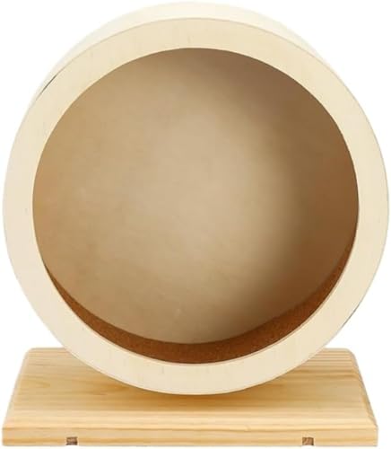 Xiraivke天然松木製のサイレントホイールハムスター回し車 で夜間も騒がず ゴールデンハムスター・ドワーフ・キンクマ等小動物に対応 運動不足解消に役立つペット用品 小動物のおもちゃとしても活用可能?