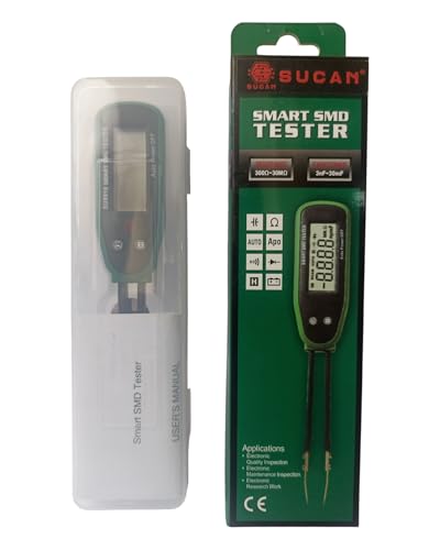 METAPOD SUCAN Smart SMD Tester | Digital Resistance & Capacitance Meter | Auto Power Off | 300Ω-30MΩ & 3nF-30mF Range | Electronic Maintenance, Quality & Research Tool