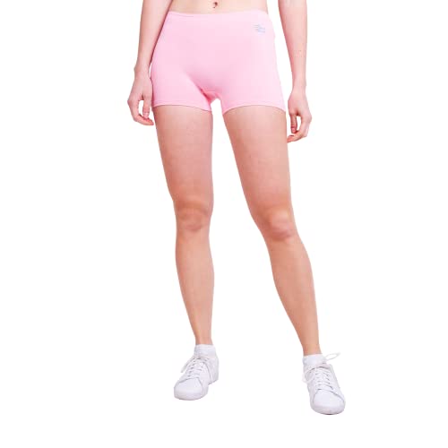 Sportkind Pantaloncini sportivi da bambina e donna, pantaloncini da ballo, pantaloni da ginnastica, traspiranti, rosa chiaro, 164 cm