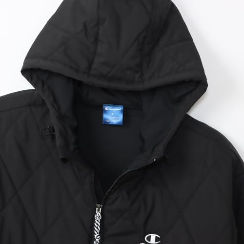 Champion ジャケット 長袖 ストレッチ 保温 撥水 防風 ワンポイントロゴ ジップフーデッドジャケット メンズスポーツ C3-AS603 の商品画像 3