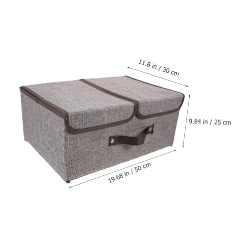 Caja de almacenamiento plegable doble tapa para ropa y organizador de armario 7
