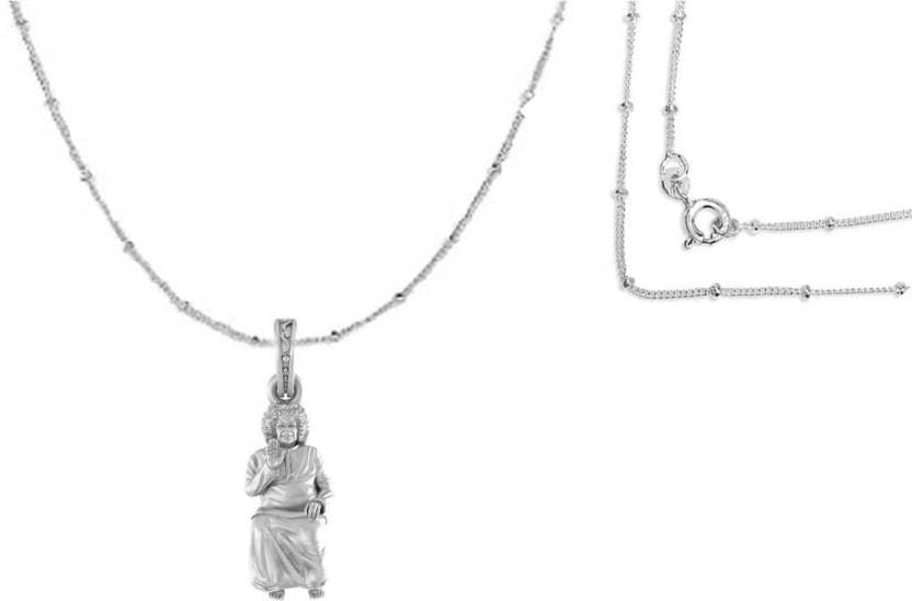 Pendentif Sathya Sai Baba en argent sterling 925 Mtrolls petit modèle