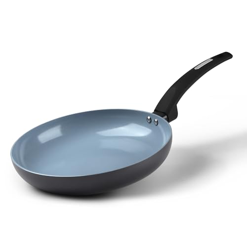 Image of Tower Cerasure 22cm Ceramic Non-Stick Fry Pan /Skillet /Omelette Pan - Low-Oil Cooking, Quick & Even Heating, Gas & Induction Compatible, Soft-Touch Handle, 100% Toxin Free,1.5-Year Warranty