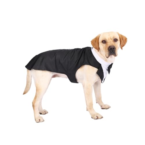 Traje esmoquin para perro con moño elegante tamaño M miniatura 7