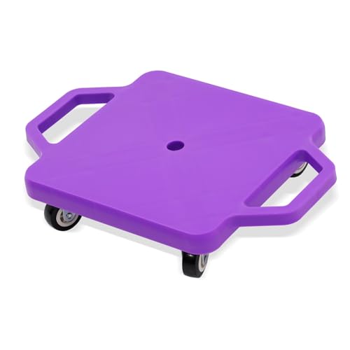 Kinder-Scooter-Board mit Griffen Lenkrollen quadratischer Kunststoff-Boden-Surfer für den Sportunterricht Kinder Sportunterricht Heimgebrauch (lila) Kinder-Scooter-Board mit Griffen Lenkrollen quadratischer Kunststoff-Boden-Surfer für den Sportunterricht Kinder Sportunterricht Heimgebrauch (lila)
