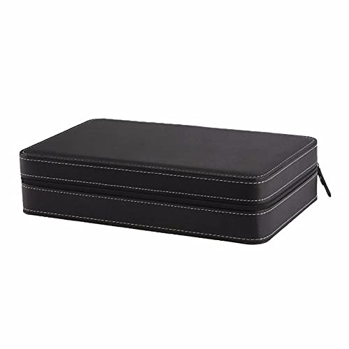 Pudełko na zegarek 6/10/12 miejsc PU Skórzane etui na zegarek z biżuterią Elegancki zegarek na rękę Prezentowe etui na prezent Wyświetlacz do przechowywania Organizer Szary (Kolor: D) (D)