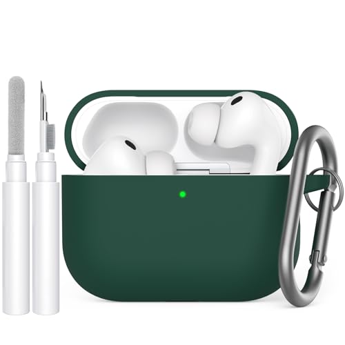 AhaStyle AirPods Pro 3 �P�[�X�J�o�[ (2025) �N���[�j���O�L�b�g�t�� �\�t�g�V���R�� AirPods Pro ��3����P�[�X [�J���r�i�ƃX�g���b�v�ǉ�] Apple AirPods Pro ��3���� 2025�N���f���p �t���{