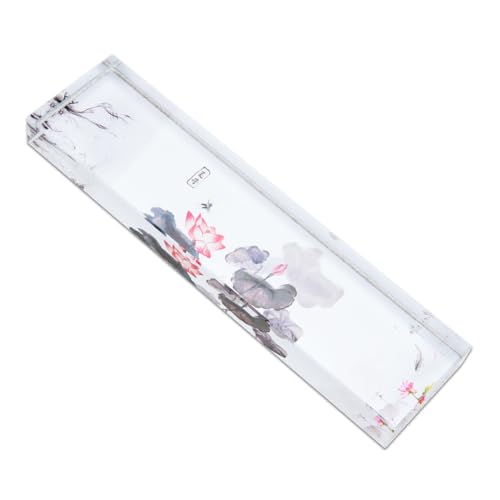 ZORZA 1Pcs Chinese Calligraphy Paper Weights Crystal Glass Paperweight Hand