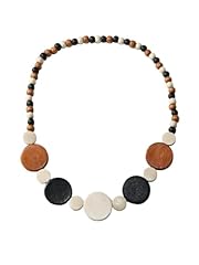 Round Disc Pendant Neck Chain-Mixed Color