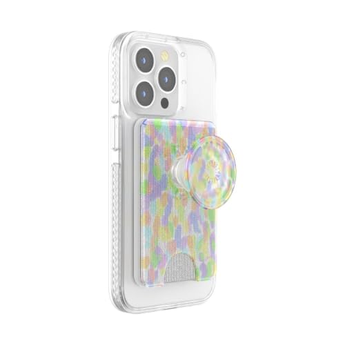 Image of PopSockets Phone Wallet for MagSafe with Grip- Rainbow Glass