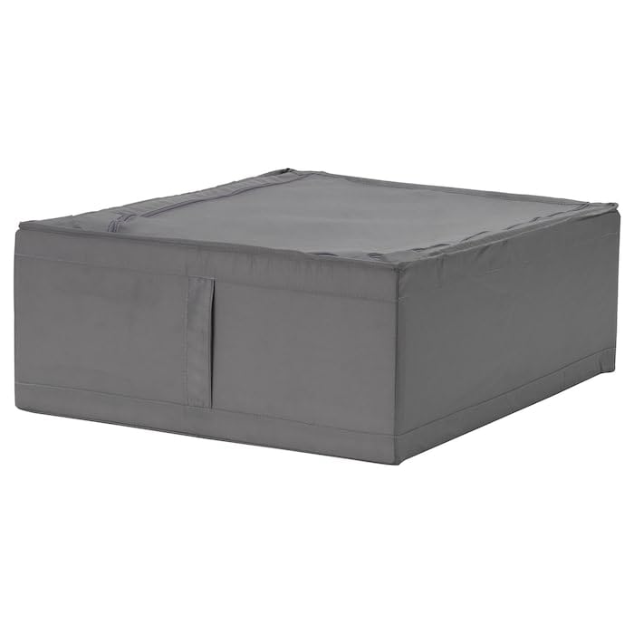 Storage Case – Durable Fabric Storage Bag, 43x53x19 cm for Clothes, Bedding & More (Dark grey)