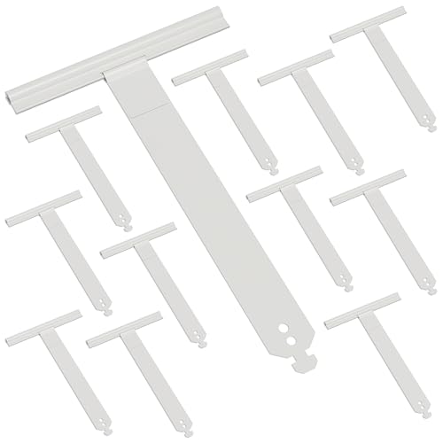 Zalava Lot de 12 Attache Tablier Souple Volet Roulant en Acier Laqué pour Lame 8mm,L168 Attache Tablier Quart de Tour Compatible avec Tube...