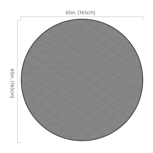 Image of Washable Reusable Dog Pee Pads, 65 inch Round Absorbent & Waterproof Puppy Training Pad for Crate, Playpen & Carpet, Large Potty Pads for Dogs, Cats & Small Pets