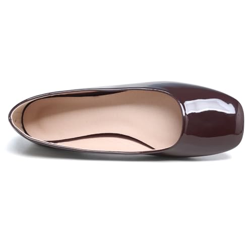 Image of Dear Time Women's Casual Foldable Ballet Flats Square Toe Ballerina Flats Shoes Comfortable