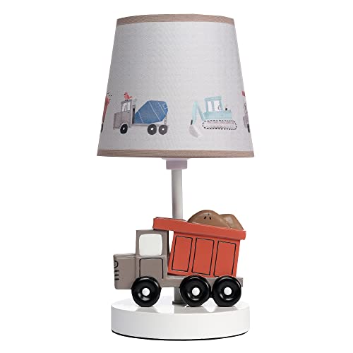 Image of Bedtime Originals Construction Zone Truck Nursery Lamp with Shade & Bulb