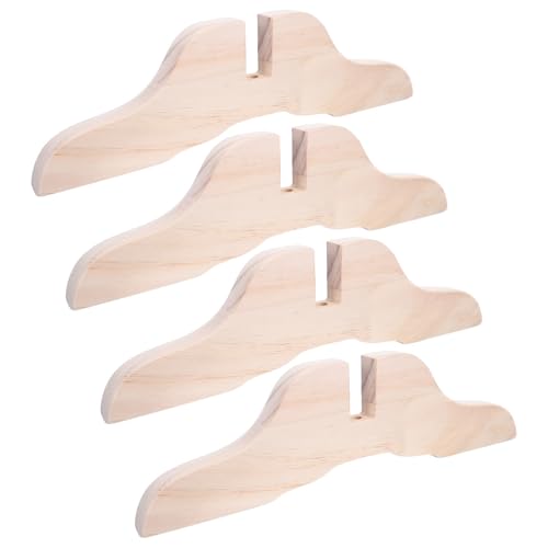 WESIEVYA 4 Piezas Base Soporte Estable con Ranura 4x2cm y Compatible de Madera Color Caqui Tamaño 29x8x1.5cm para Separador de Ambientes para Espacios Profesionales y Residenciales
