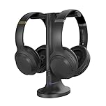 Avantree Duet - Dual Wireless Headphones for TV Watching, Clear Voice & Loud Volume for Seniors, Easy Plug & Play Setup, with 2.4GHz RF Transmitter & Charging Dock