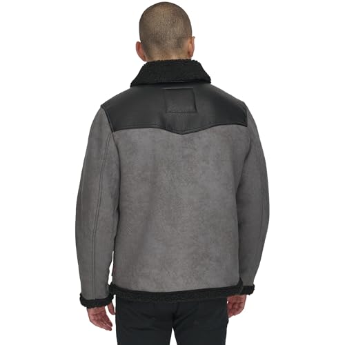 Levi's Men's Mixed Media Faux Shearling Jacket4