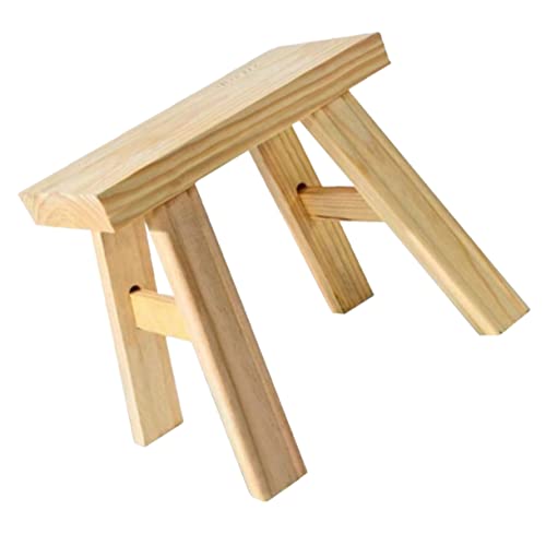 MOTHNUR Taburete Infantil de Madera Estable y Ligero para Banco bajo Multifuncional para Cambio de Calzado Baño y Entrenamiento Portátil para Hogar y Exterior