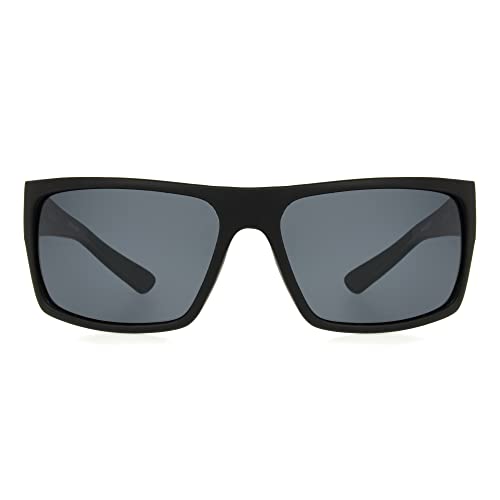 Body Glove Waterman Rectangle Sunglasses, Black, 58 mm