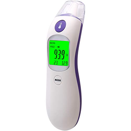 Forehead Thermometer for Adults and Kids, Infrared No Contact Ear Thermometer, Accurate Instant