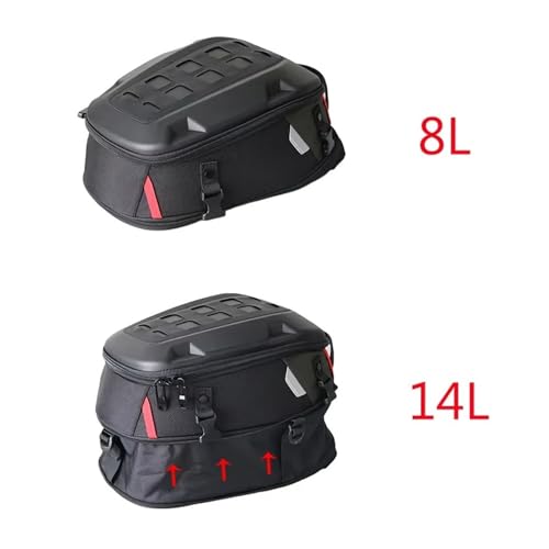 Bolsa impermeable TPU para moto con elementos reflectantes y expansión ajustable 6