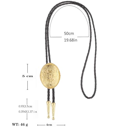 Image of GelConnie Floral Bolo Tie for Men Womens Bolo Tie Necklace Native American Black Men's Bolo Ties Western Cowboy Bolero Ties