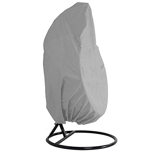 Funda para sillon colgante de terraza impermeable gris con cubierta para columpio y muebles exterior