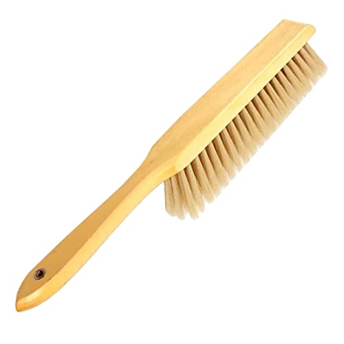 FRCOLOR Soft Bristle Hand Broom with Wood Handle Durable Brush for Cleaning Beds Tables Cabinets and Appliances Versatile Household Tool for Easy Dust Removal
