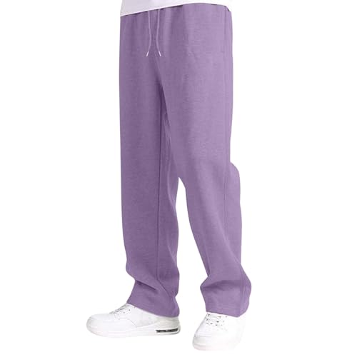 Boys Baggy Sweatpants Straight Leg Open Bottom Sweatpants with Pockets Teens Loose Fit Elastic Waist Sweat Pants