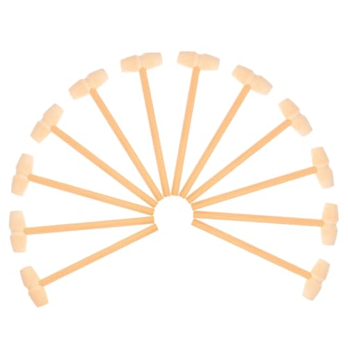 VANZACK 12Pcs Mini Mallet for Solid Wood Hammers for Educational Play Safe Gavel Birthday Present for Enhances Coordination and