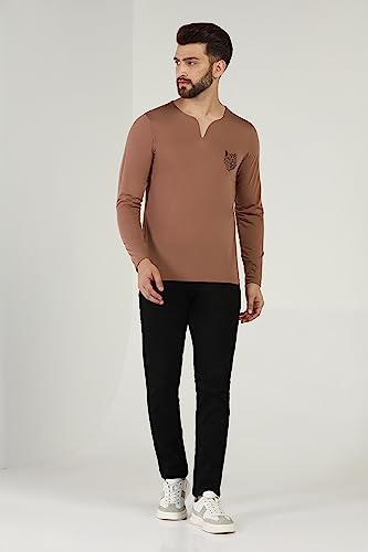 Image of INKKR Regular Fit Style V-Neck Full Sleeve T-Shirts for Men