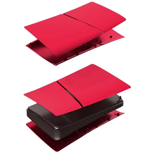 Image of Slim Digital Edition Cover Plates for New PS5 Slim Console, Shell Panels Compatible with New PlayStation 5 Slim Accessories Protective Replacement Faceplate (Volcanic Red)