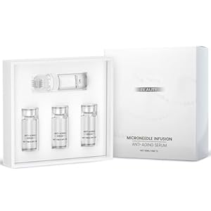 Sistema facial de microinfusión, suero de sistema de microinfusión, suero de ácido hialurónico, suero facial de ácido hialurónico para mujeres, hidratante, antiarrugas